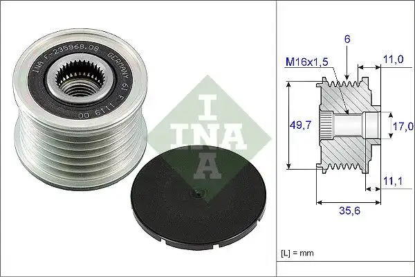 INA 535008610 Alternatör Kasnağı resmi