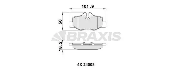 BRAXIS AB0164 Arka Fren Balatası resmi