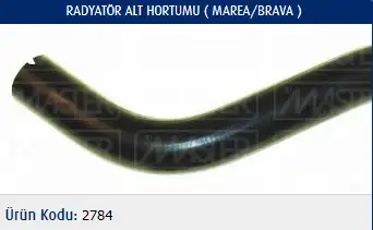 MASTER M2784 Radyatör Alt Hortumu 46417238 resmi