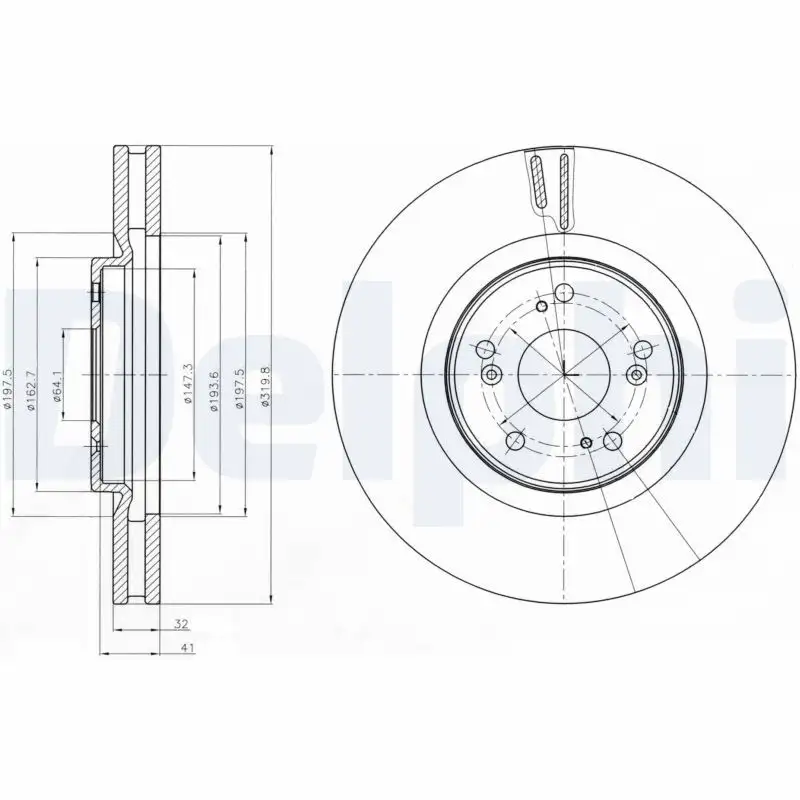 DELPHI BG4225 Ön Fren Diski 45251TL0G51 resmi