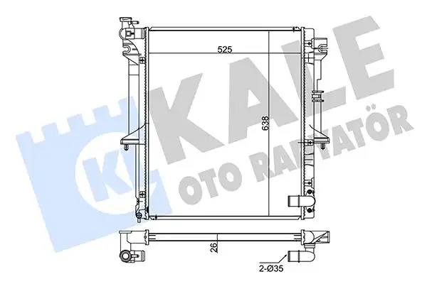 KALE 347960 Radyatör MN135032 resmi