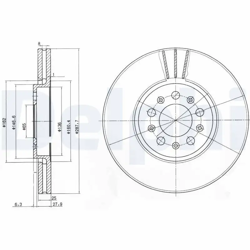 DELPHI BG3035C Ön Fren Diski resmi