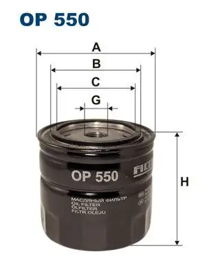 FILTRON OP550 Yağ Filtresi resmi