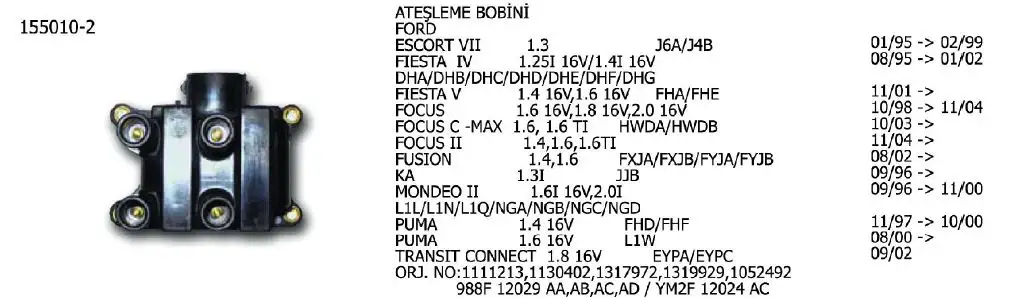 ÜNÜVAR 155010-2 Bobin resmi