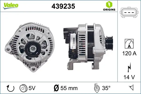 VALEO 439235 Şarj Dinamosu 12312247405 resmi