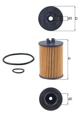 MAHLE OX382D Yağ Filtresi A2661800010 resmi
