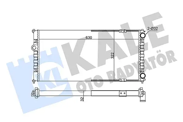 KALE 351230 Radyatör 6K0121253Q resmi