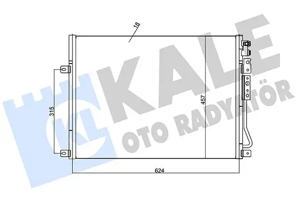 KALE 385800 Klima Radyatörü K55116928AA resmi