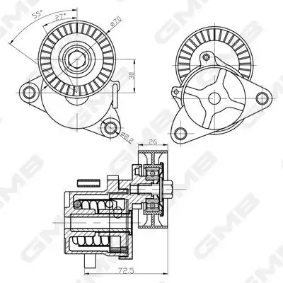 GMB GAT31480 Kayış Gergi Kütüğü 55562864 resmi