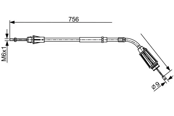 BOSCH 1987482556 El Fren Halatı (Arka Sol) 31265831 resmi