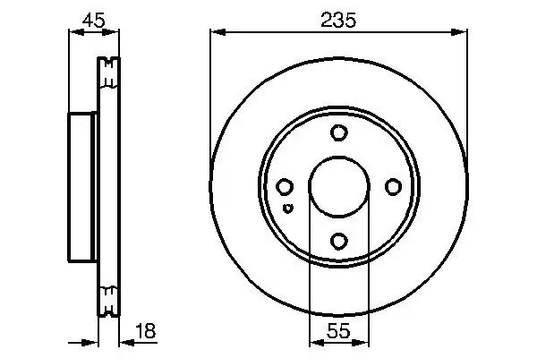 BOSCH 0986478241 Ön Fren Diski resmi
