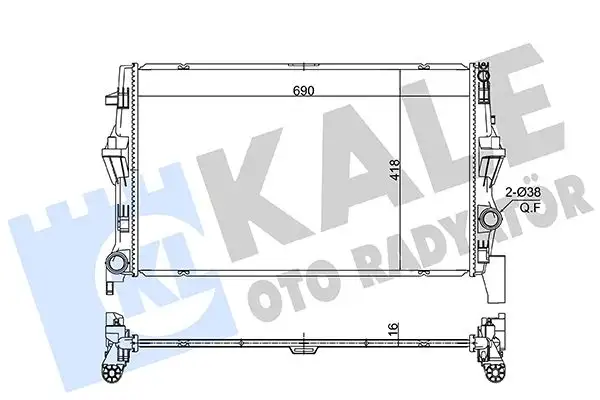 KALE 363255 Radyatör A4475010201 resmi