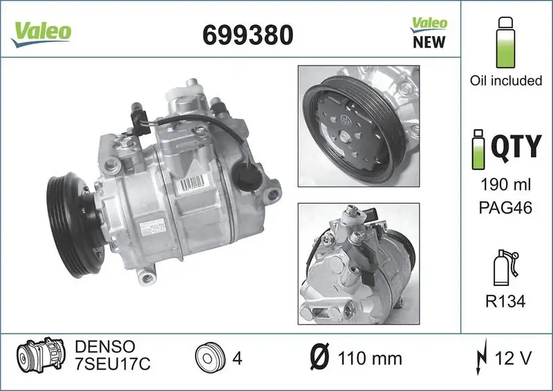 VALEO 699380 Klima Kompresörü resmi