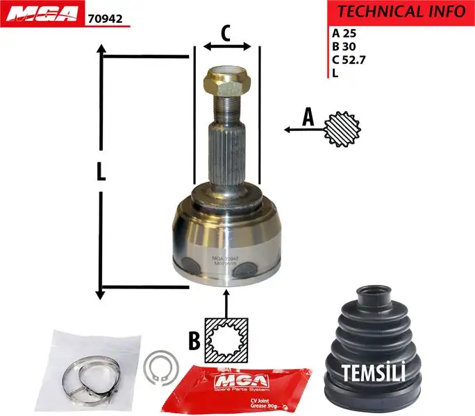 MGA 70942 Aks Kafası (Dış) 8200216519 resmi