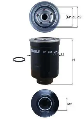 MAHLE KC261D Yakıt Filtresi resmi