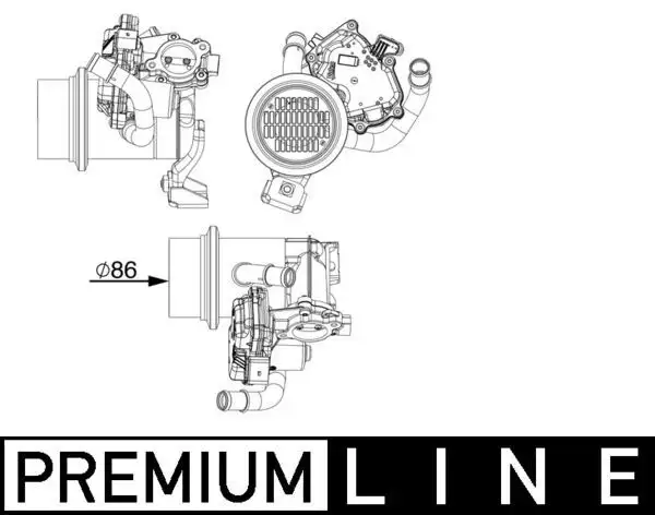 MAHLE CE18000P EGR Soğutucusu 04L131512AA resmi