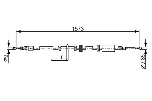 BOSCH 1987482313 El Fren Halatı (Arka Sağ) LR007496 resmi