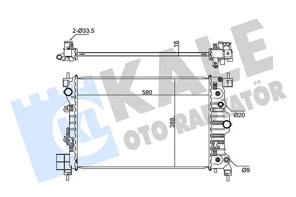 KALE 346080 Radyatör 95460096 resmi