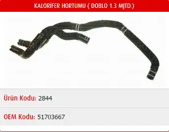 MASTER M2844 Kalorifer Hortumu 51703667 resmi