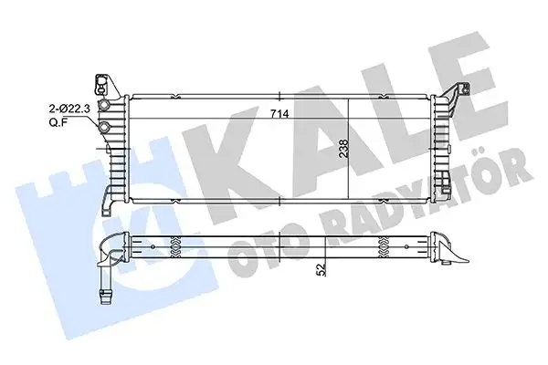 KALE 362775 Radyatör 7E0121212B resmi