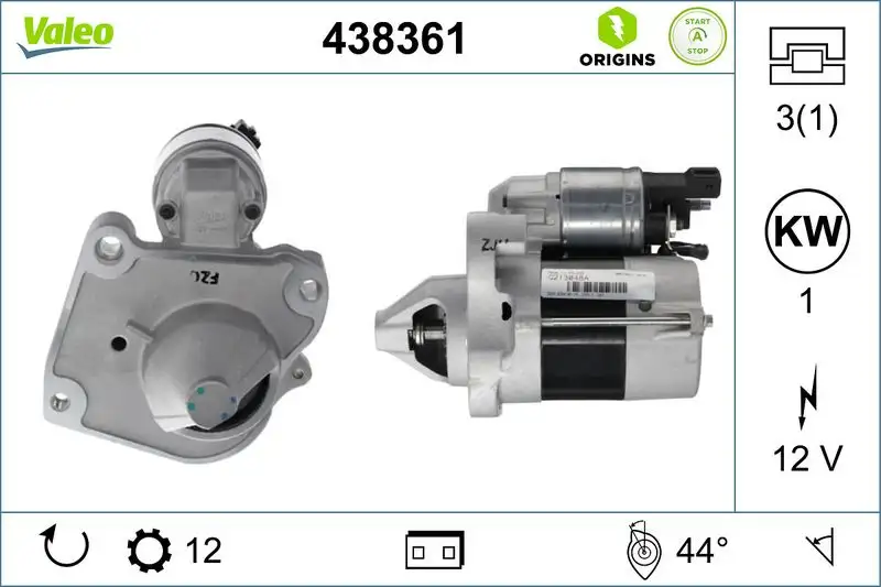 VALEO 438361 Marş Motoru 9812715380 resmi