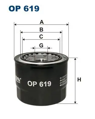 FILTRON OP619 Yağ Filtresi resmi