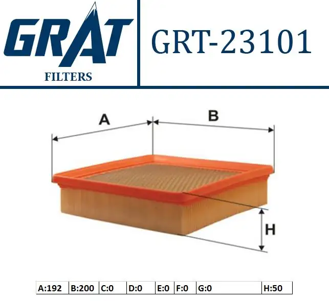 GRAT 23101 Hava Filtresi 17220P2NA01 resmi