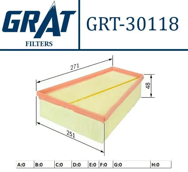 GRAT 30118 Hava Filtresi 13717582908 resmi