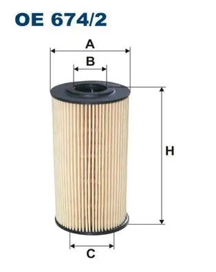 FILTRON OE674/2 Yağ Filtresi 263202A001 resmi