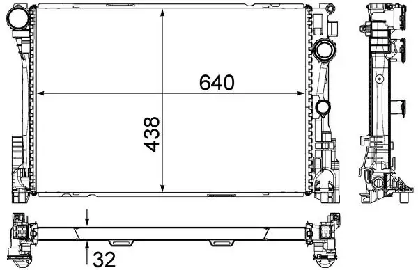 MAHLE CR83000P Radyatör A0995002603 resmi