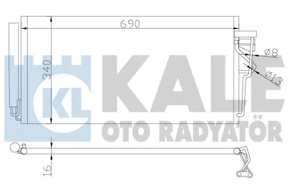 KALE 387300 Klima Radyatörü resmi