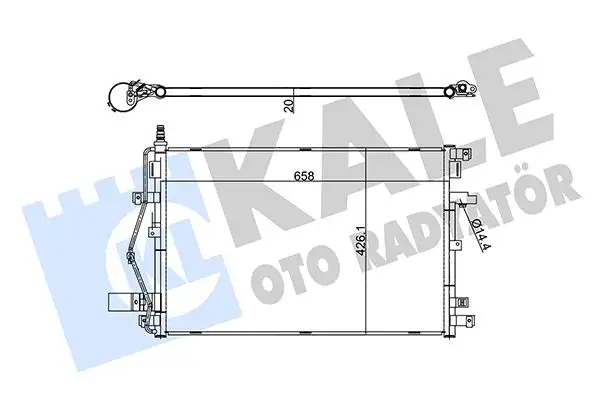 KALE 342650 Klima Radyatörü 8683523 resmi