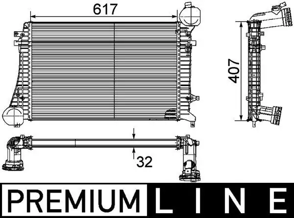 MAHLE CI162000P Turbo Radyatörü 3C0145803G resmi