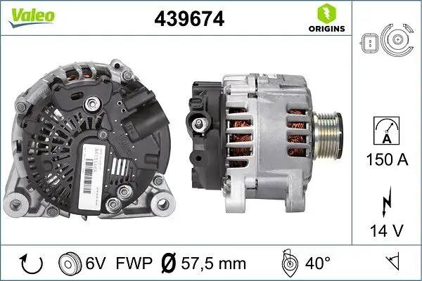 VALEO 439674 Şarj Dinamosu resmi