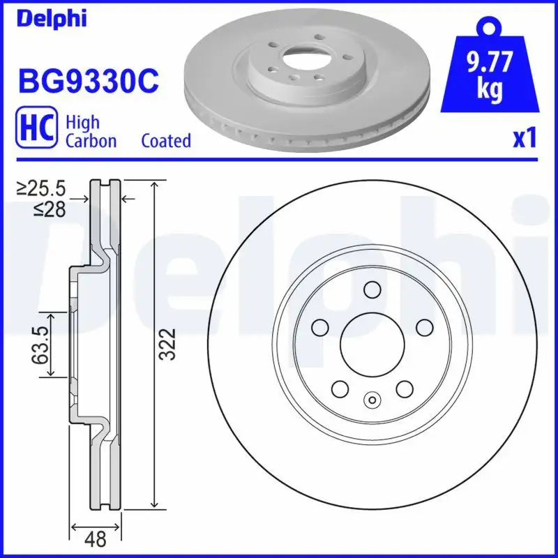 DELPHI BG9330C Ön Fren Diski resmi