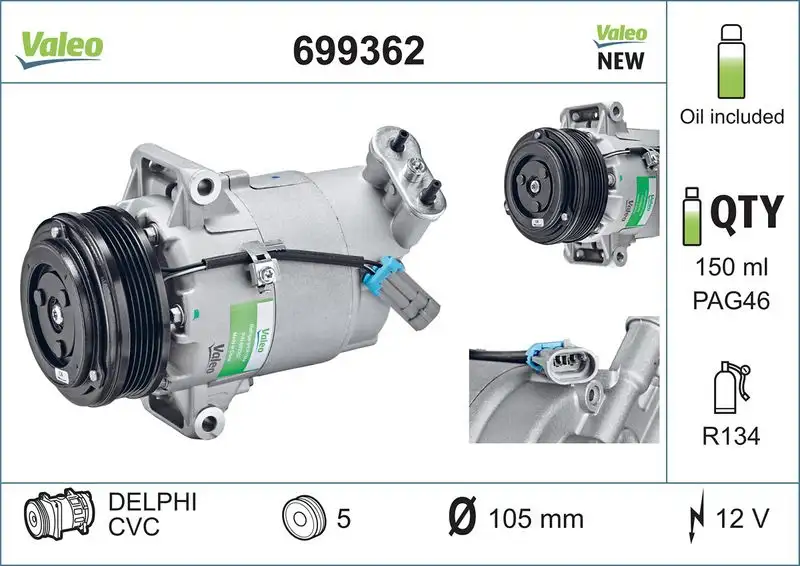 VALEO 699362 Klima Kompresörü resmi