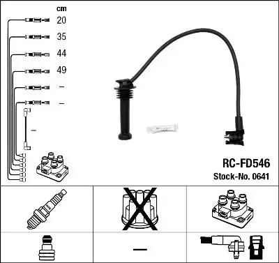 NGK 0641 (RCFD546) Buji Kablosu resmi