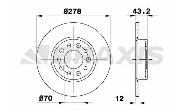 BRAXIS AE0346 Arka Fren Diski resmi