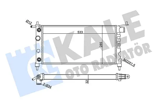 KALE 354110 Radyatör 90410048 resmi