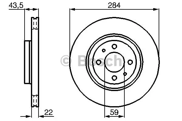 BOSCH 0986478810 Ön Fren Diski resmi