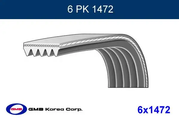 GMB 6PK1472 Kayış resmi
