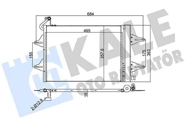 KALE 390700 Klima Radyatörü resmi