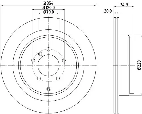 HELLA 8DD355115-291 Arka Fren Diski resmi