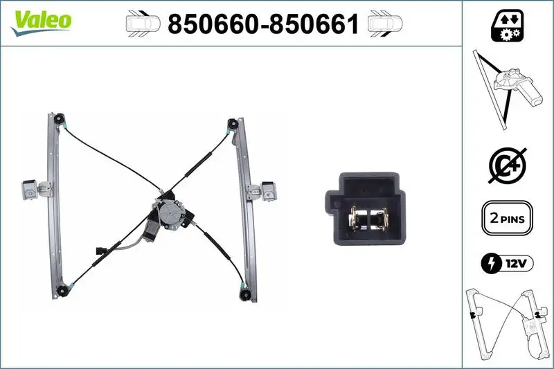 VALEO 850660 Ön Cam Krikosu (Sol) 4894527AA resmi