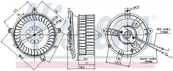 NISSENS 87041 Kalorifer Motoru A2108202442 resmi