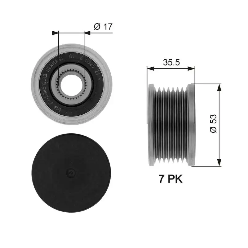 GATES OAP7110 Alternatör Kasnağı 7701062985 resmi