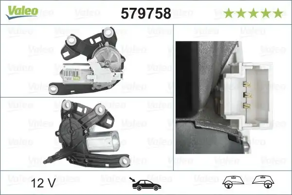 VALEO 579758 Silecek Motoru (Arka) 6405LR resmi