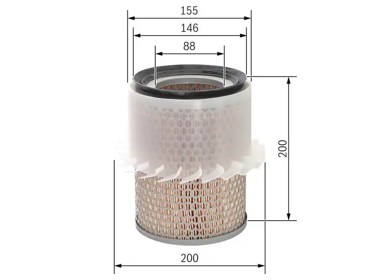 BOSCH 1987429186 Hava Filtresi resmi