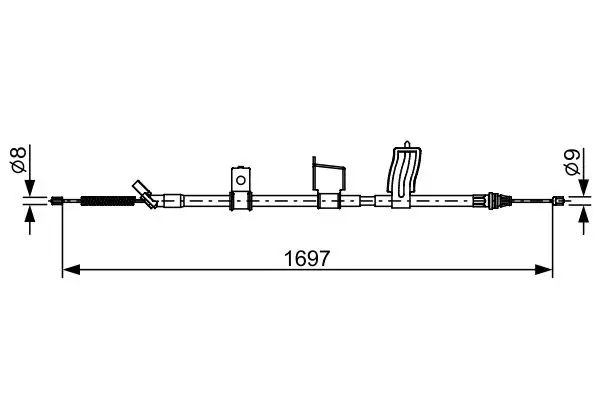 BOSCH 1987482628 El Fren Halatı (Arka Sağ) 36530JG00A resmi