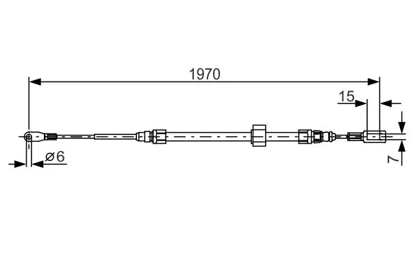 BOSCH 1987482131 El Fren Halatı (Ön) A9044200385 resmi